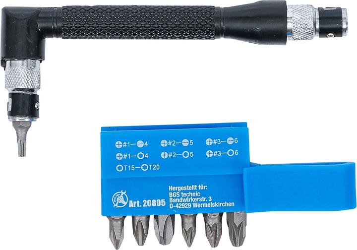 Image du produit BGS Porte-embouts angulaire avec 7 embouts doubles 6,3 mm (1/4") 8 pièces (6,3 mm)