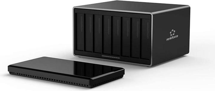 Produktbild Renkforce RF-6647854 8.9 cm (3.5 Zoll) Festplattengehäuse 8 Bay 3.5 Zoll USB-A ( (3.5")