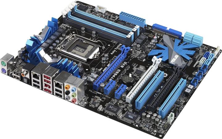 Image du produit ASUS P7P55D EVO, Intel P55, LGA1156, SLI, CFX (LGA 1156, ATX)