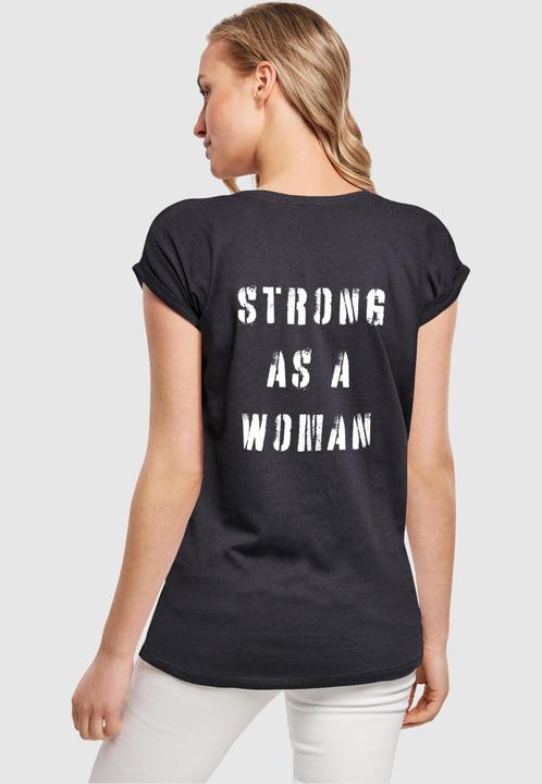 Produktbild Merchcode Ladies WD - Strong As A Woman Extended Shoulder Tee - 116539 (S)