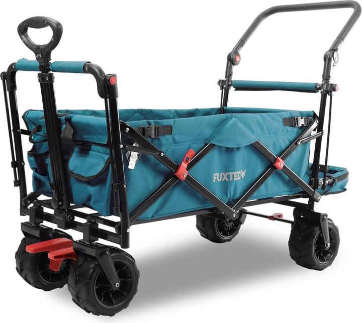 Produktbild Fuxtec Strand-Bollerwagen FX-CTB800 mit UV-geschütztem Sonnendach,Schiebegriff & Innenraumverlängeru