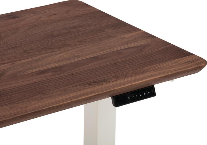 Actual product image Oakywood Standing Desk wooden table with height adjustment - solid wood - Walnut / 160x80 / White - (160 x 80 cm)
