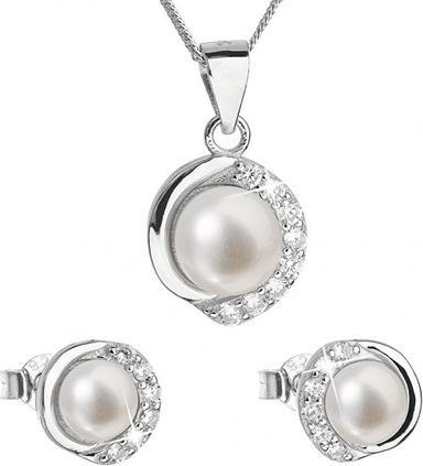 Evolution Group Luxury Silver Set with Genuine Pearls Pavon 29022.1