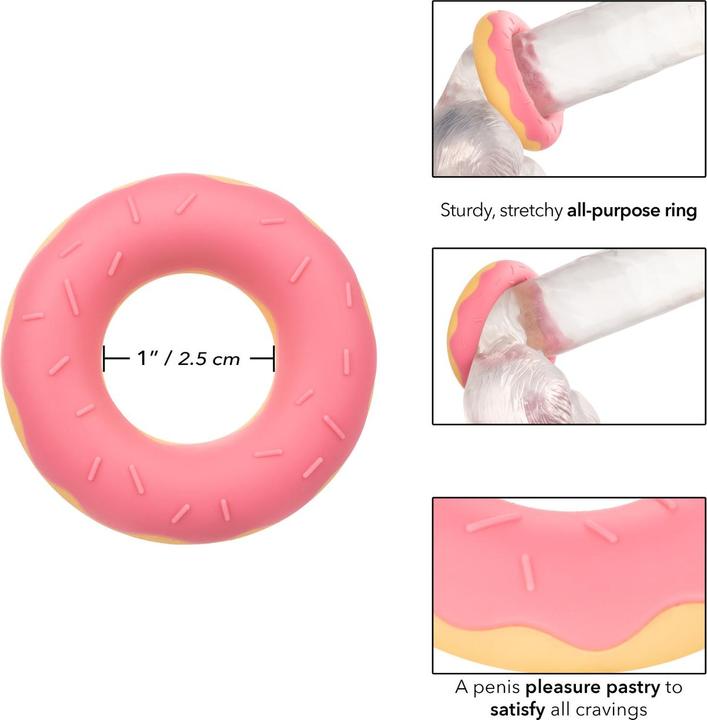 Actual product image CalExotics Naughty Bits® Dickin' Donuts Silicone Donut Cock Ring (2.50 cm)