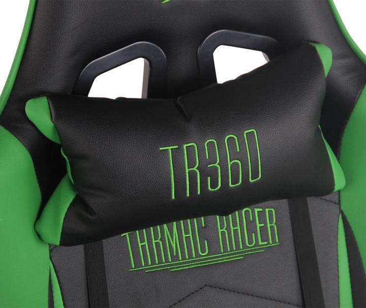 Image du produit CLP Chaise de bureau Racing Turbo avec repose-pieds, noir/vert