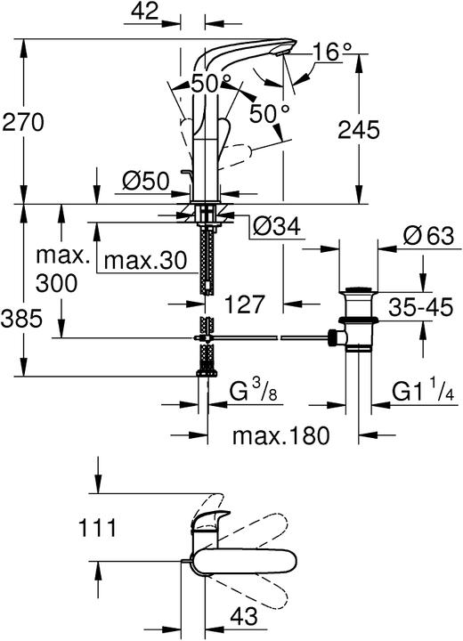 Produktbild Grohe Eurostyle Einhand-Waschtischbatterie L-Size