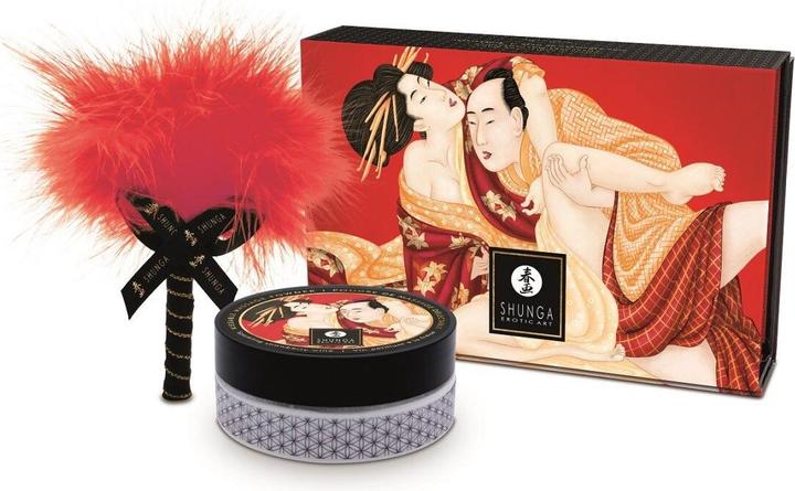 Actual product image Shunga Essbares Massagepulver-Set Erdbeere (75 ml)