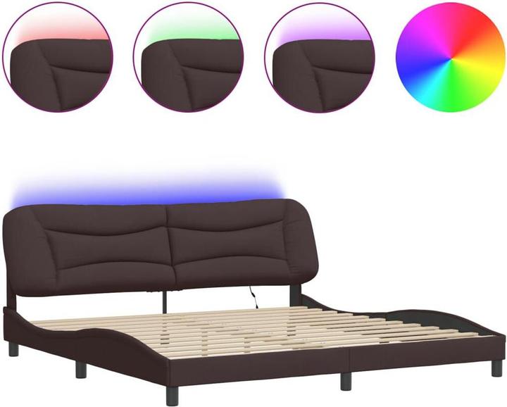 Actual product image VidaXL Bed frame with LED fabric (200 x 200 cm)