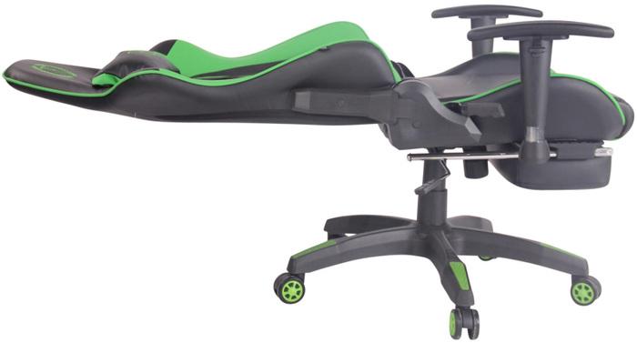 Image du produit CLP Chaise de bureau Racing Turbo avec repose-pieds, noir/vert