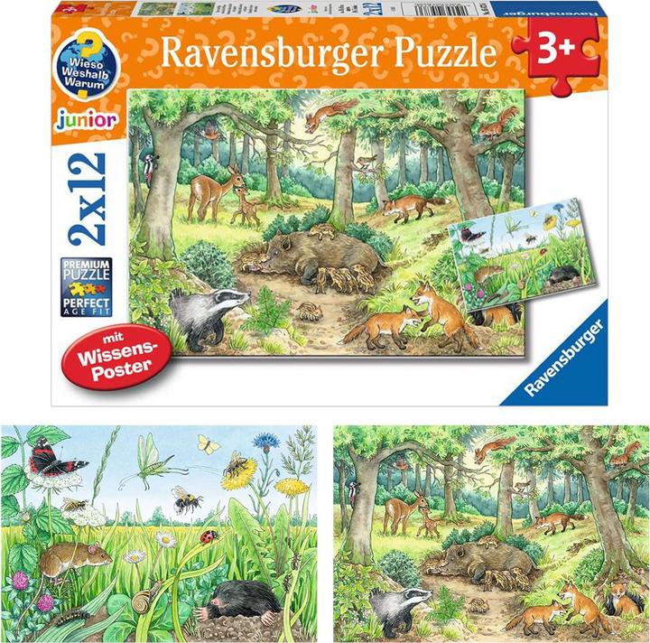 Produktbild Ravensburger Wieso? Weshalb? Warum? Tiere im Wald und auf der Wiese (24 Teile)