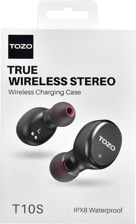 Actual product image Tozo T10S True Wireless Stereo (TWS) USB Typ-C Bluetooth In-Ear Headset Schwarz (ANC, 8 h, Wireless)