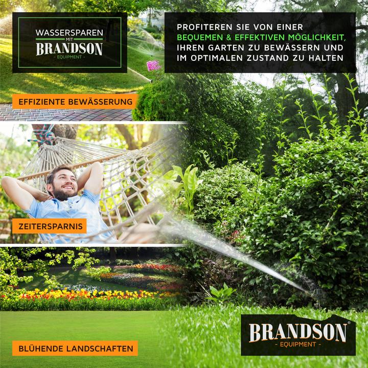 Produktbild Brandson Metall Kreisregner, Intervall-Sprinkler, Impulsregner, Rasensprenger bis 450 m², Gardena kompatibel (Impuls-, Kreis- und Sektorenregner)