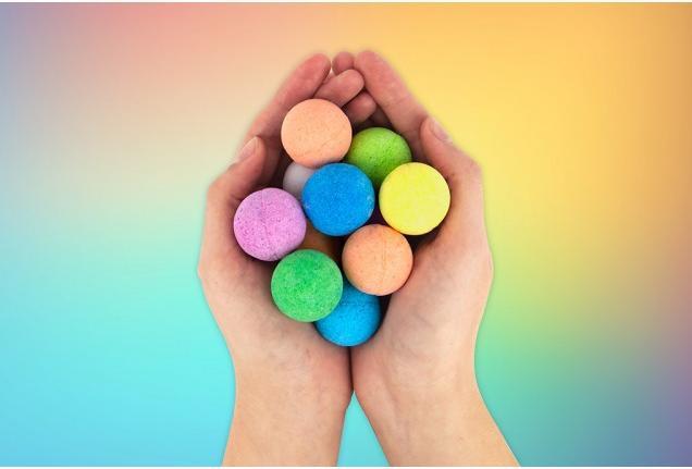 Actual product image Gift Republic Rainbow bath bombs (Bath bombs)