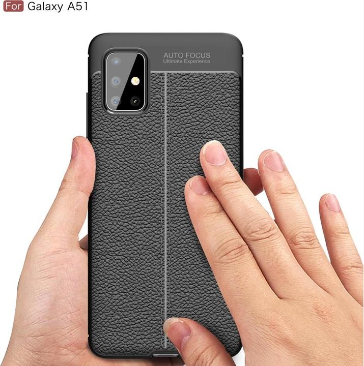 Actual product image Screenguard Samsung Galaxy A51 4G Case Leather Design TPU Cover (Samsung Galaxy A51)