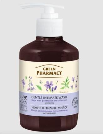 Actual product image Elfa Liquid Soap for Intimate Care Green Pharmacy 370ml with Sage (370 ml, Intimate washing lotion)