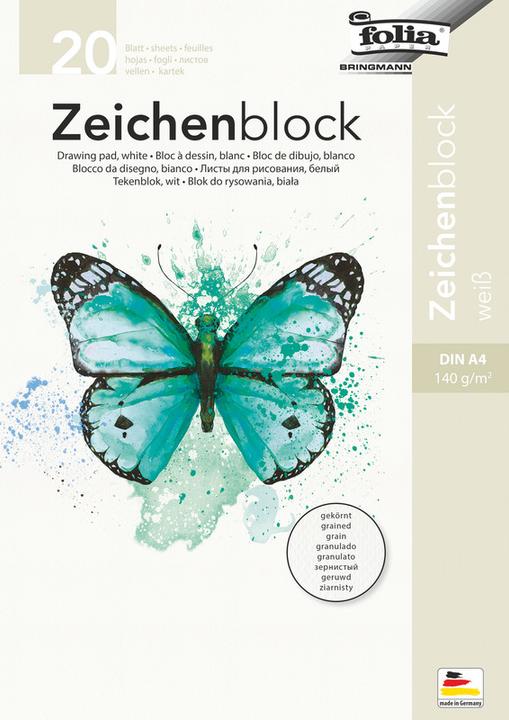 Folia Zeichenpapier Block (A4, Weicher Einband)