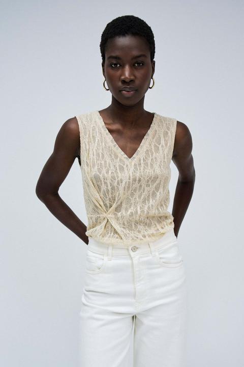 Salsa Jeans Top Sparkling Knit Top (S)