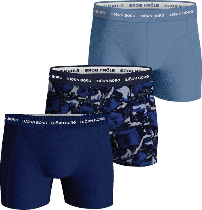 Björn Borg Boxershort Casual Figurbetont Cotton Stretch Boxer 3P (XL, 3er Pack)
