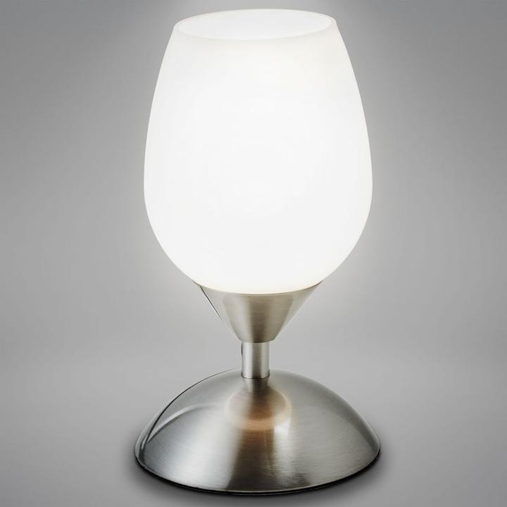 Immagine prodotto B.K.Licht Lampada da tavolo, bianco-cromo, 1xE14/40W max. escl. (E14)