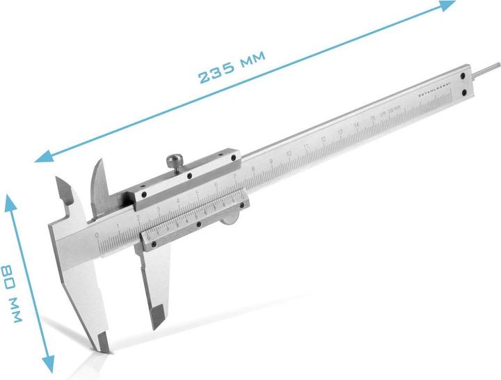 Actual product image Stahlwerk Caliper 0-150 mm DIN 862 made of hardened carbon steel (15 cm)