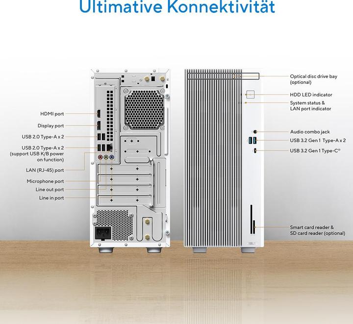Produktbild ASUS ExpertCenter P5 (Intel Core i5-13420H, 16 GB, 512 GB, Intel UHD Graphics)