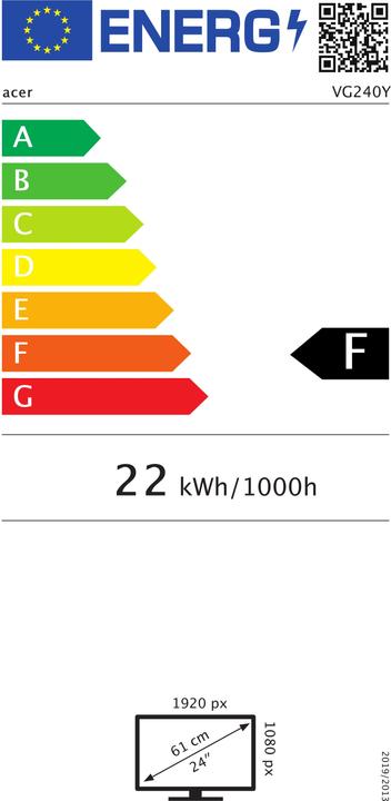 Energie-Label Acer Nitro VG240Y (1920 x 1080 Pixel, 23.80")