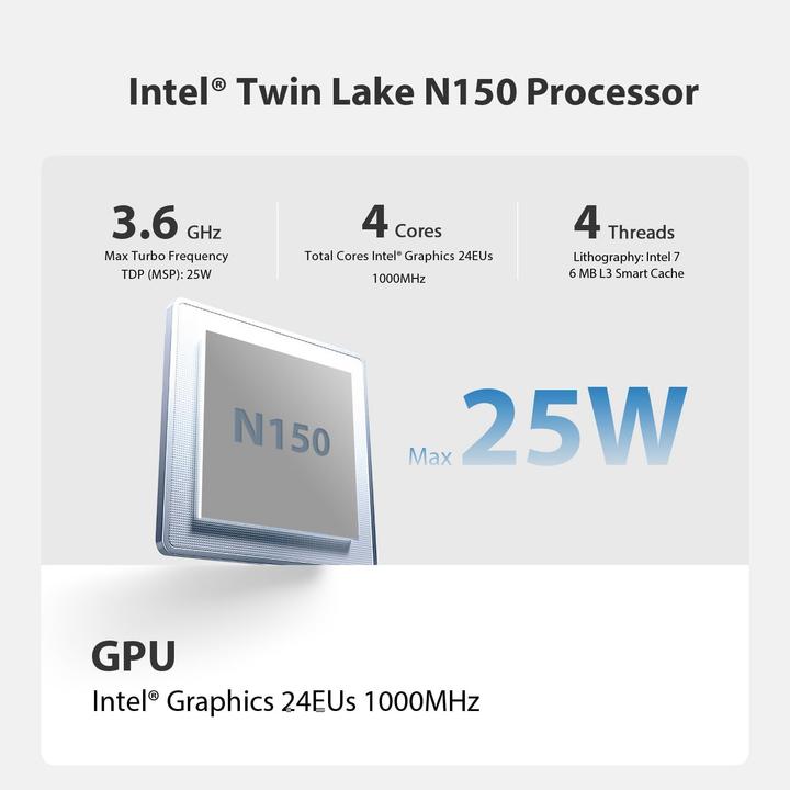 Produktbild Beelink Mini PC S13 (Intel N150, 16 GB, 500 GB)
