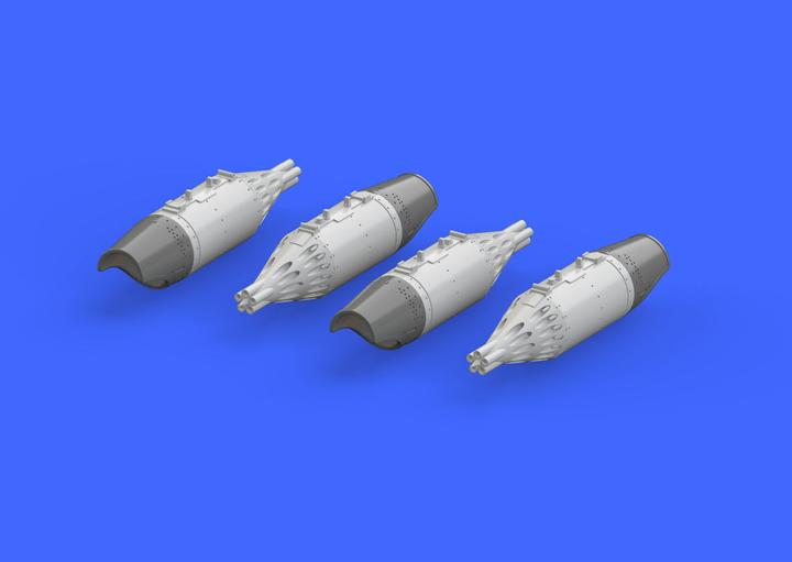 Actual product image Eduard UB-32A-24 rocket pods for Mi-24 f.