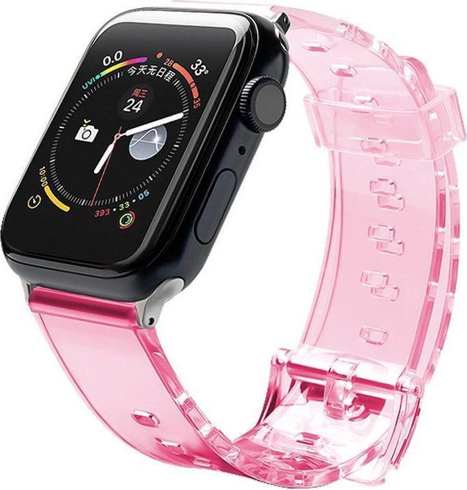 Hurtel Strap Light Silicone Wristband Strap Bracelet Watch Bracelet Watch 6/5/4/3/2 (44mm / 42mm) Red (TPU)