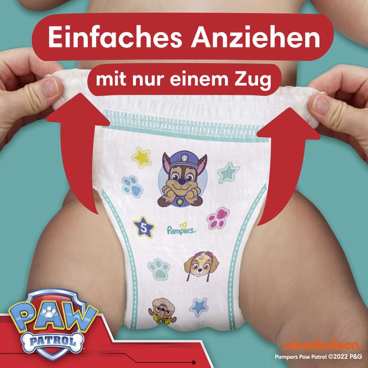 Immagine prodotto Pampers Pantaloni Baby-Dry Paw Patrol (Dimensione 5, Pacco trasportabile, 22 Pezzo/i)
