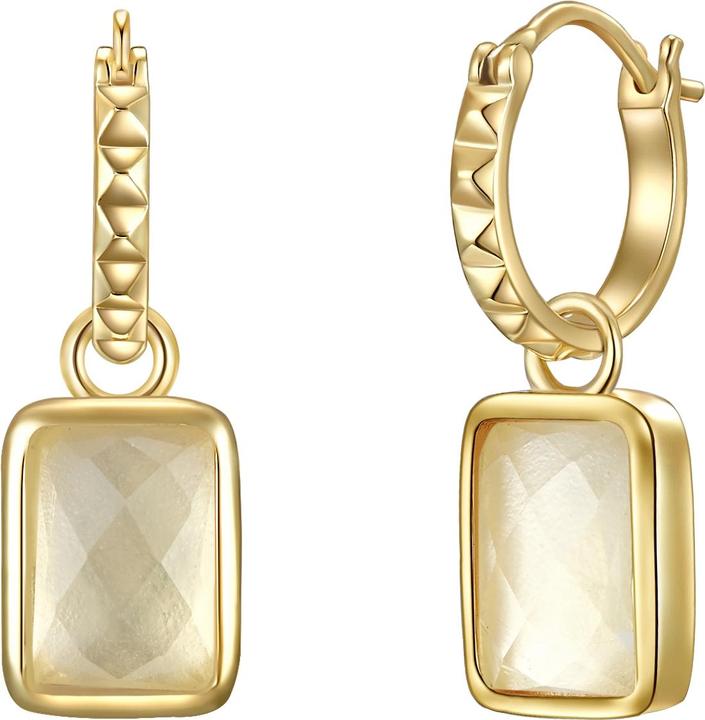 Actual product image Glanzstücke München Ladies Sterling Silver Rose Quartz Yellow Gold - 28353 (Sterling Silver)
