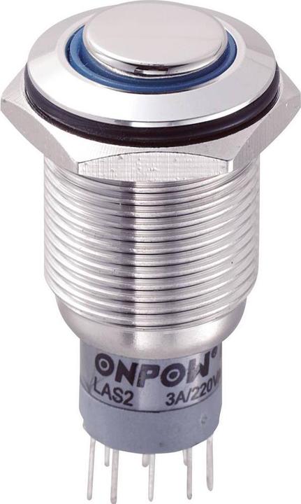 Tru Components 701808 LAS2GQH-22E/B/12V/S/P Vandalismusgeschützter Drucktaster 2