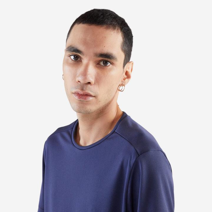 Actual product image Decathlon Laufshirt kurzarm Herren atmungsaktiv - Run 100 Dry dunkelblau (L)