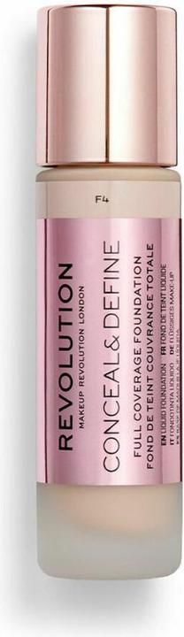 Actual product image Makeup Revolution Conceal and Define Foundation F4 23ml (F4)