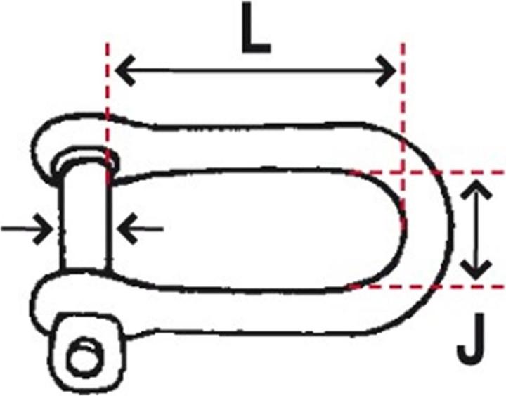 Produktbild Wichard WI-Schäkel D-Form lang
