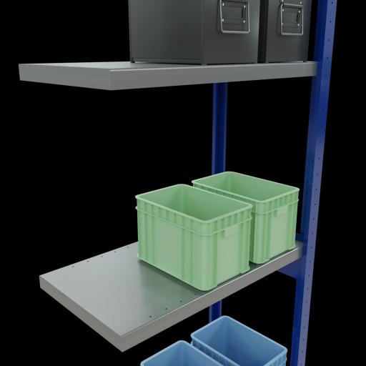 Actual product image Schulte Lagertechnik MULTIplus250 boltless add-on bay system with length bolts
