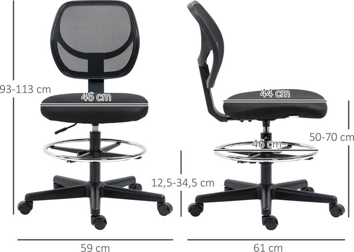 Produktbild Vinsetto Bürostuhl ideal für Sitz und Stehplätze mit Fussstütze
