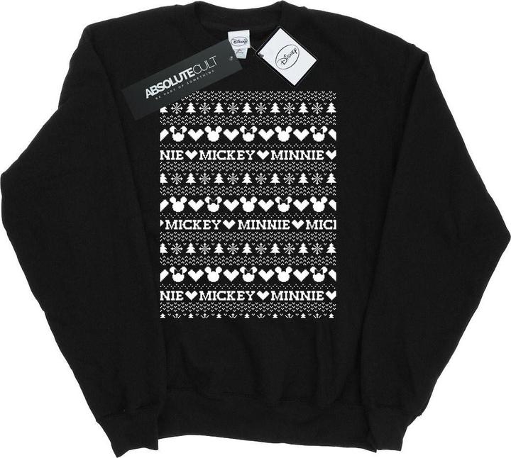 Disney Mickey And Minnie Christmas Fair Isle Sweatshirt (XL)