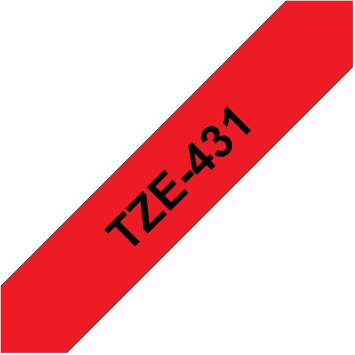 Actual product image Brother Tze-431 (1.20 cm, Red)