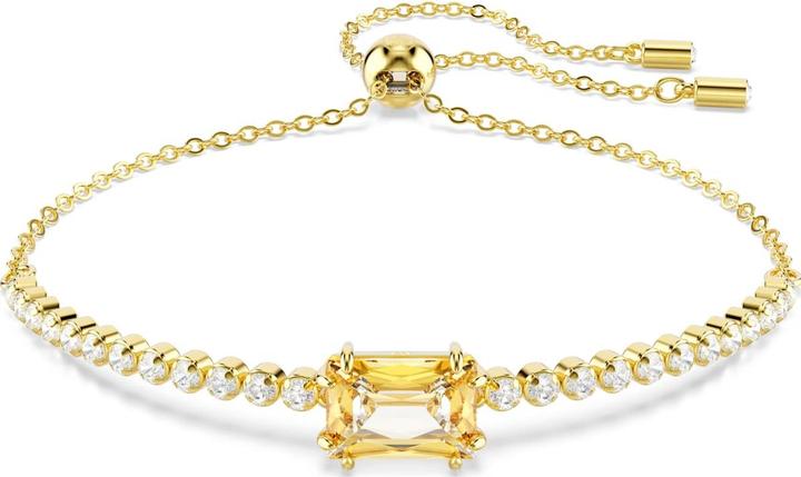 Immagine prodotto Swarovski Matrix Tennis Armband Verschiedene Schliffe Karamell Goldlegierungsschicht (24 cm, Metallo Swarovski)