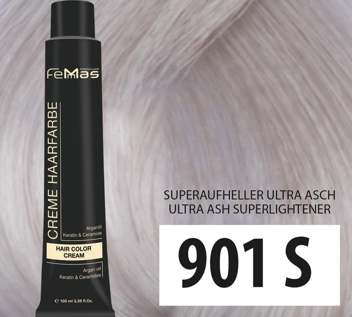 Produktbild FemMas 901S) Haarfarbe Superaufheller Ultra Asch 100ml