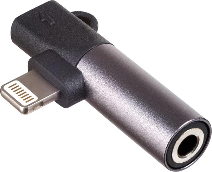 Actual product image Akyga adapter AK-AD-63 Lightning (m) / Lightning (f) / Jack 3,5 mm (Lightning, 3.5mm jack)