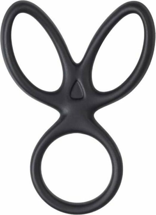 Produktbild Marka Niezdefiniowana A-TOYS Dreifach-Penisring KRAKEN, Silikon, schwarz, 10 cm (10 cm)