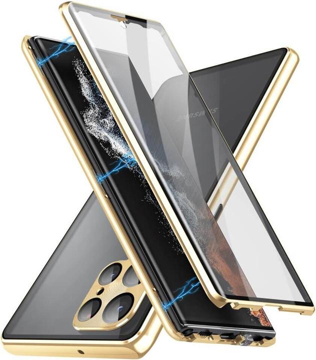 Produktbild Cover-Discount Magnetische Schutzhülle mit Panzerglas gold (Samsung Galaxy S24 Ultra)