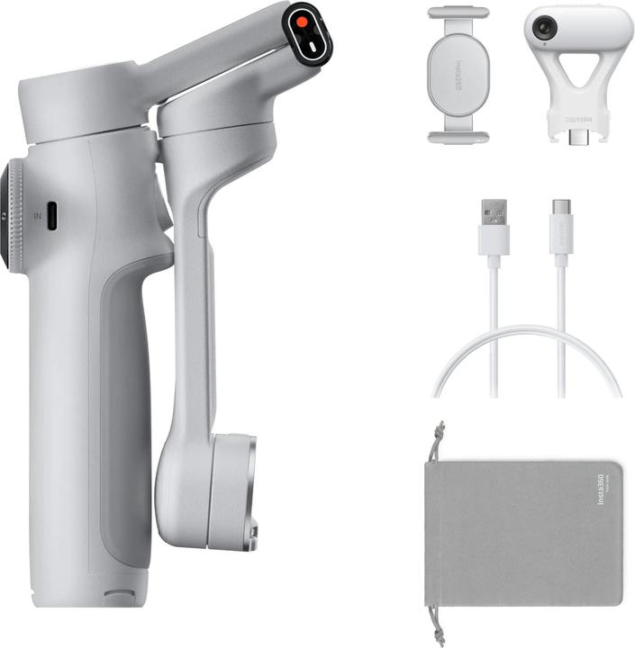 Insta360 Flow 2 AI Tracker Bundle- Stone Grey (Smartphone, 0.30 kg)