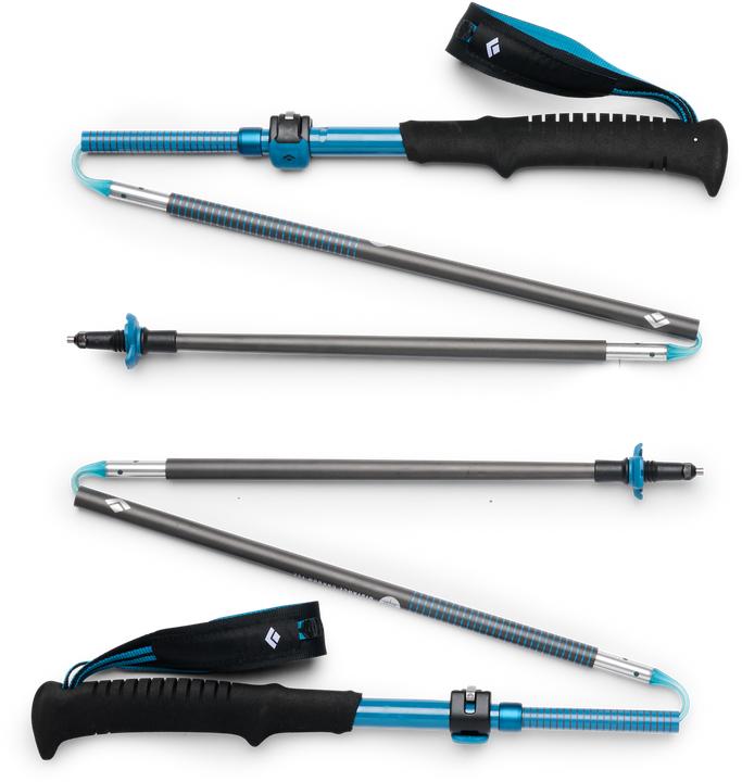 Produktbild Black Diamond Trekkingst?cke Distance Carbon FLZ (anthrazit/blau, 1 Paar, 125-140 cm) (125 - 140 cm)