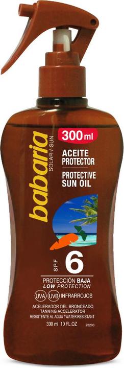 Actual product image Babaria Sun Protective (Suntan oil, Up to SPF 10, 300 ml)