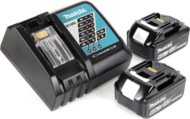 Produktbild Makita DGA 517 RGJ Akku Winkelschleifer 18 V 125 mm Brushless + 2x Akku 6,0 Ah + Ladegerät + Makpac (125 mm)
