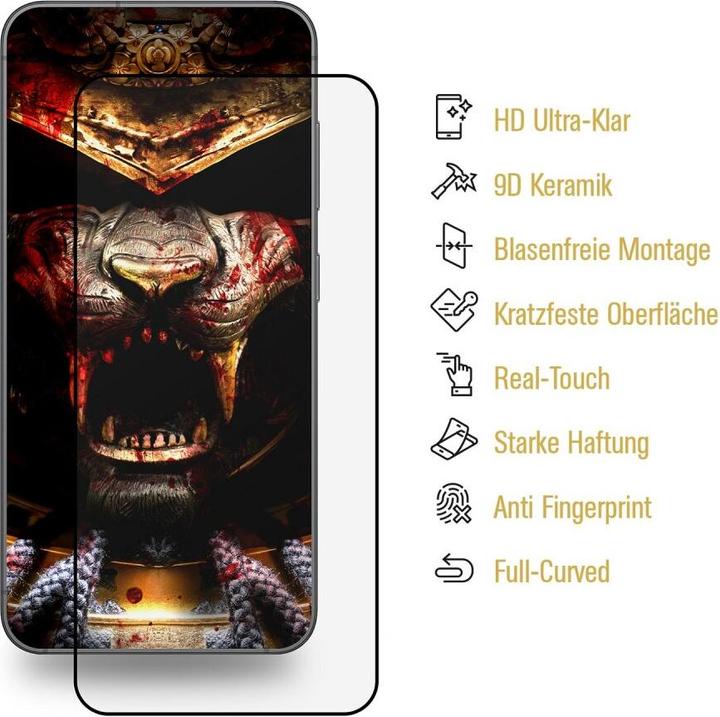 Actual product image Protectorking 3x Ceramic-Glass Full Cover HD Klar (3 Piece, Samsung Galaxy S20 FE)