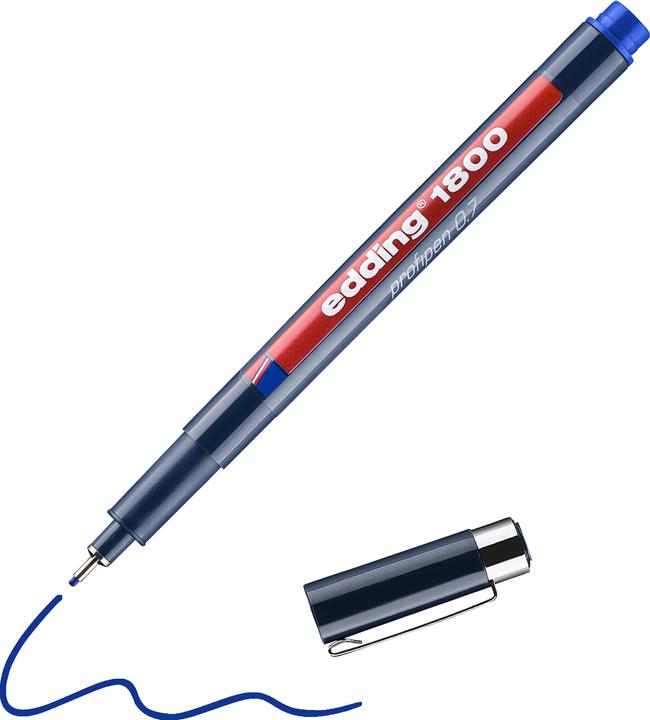 Produktbild Edding Faserzeichner Profipen 1800 (Blau, 1 x)